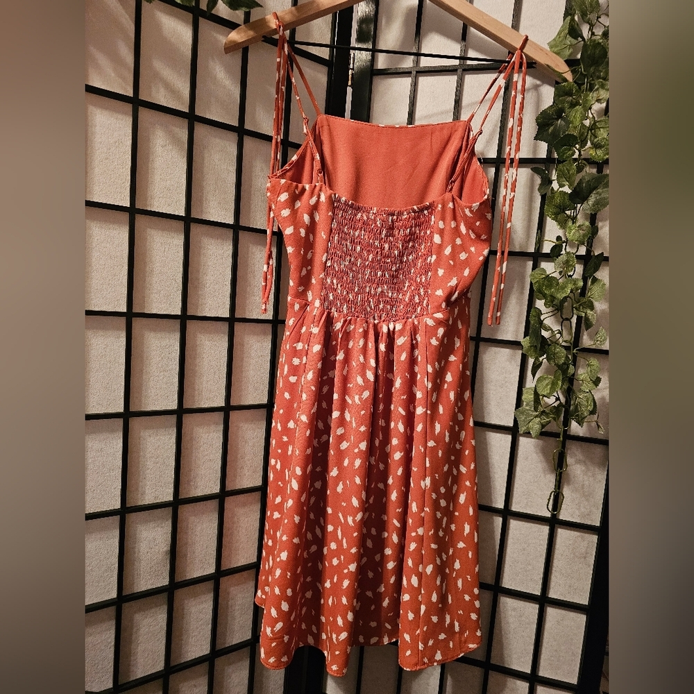 Lola Grace Tie Shoulder Dalmatian Mini‎ Dress Size XS - Picture 3 of 5